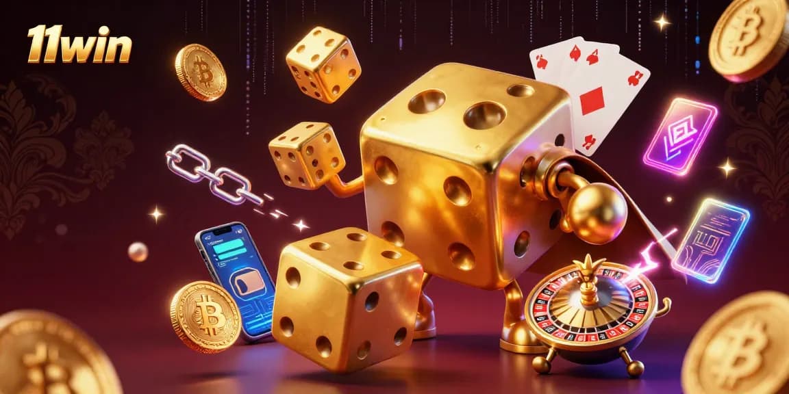 Join the energetic action at 11win with golden dice golem and crypto elements!