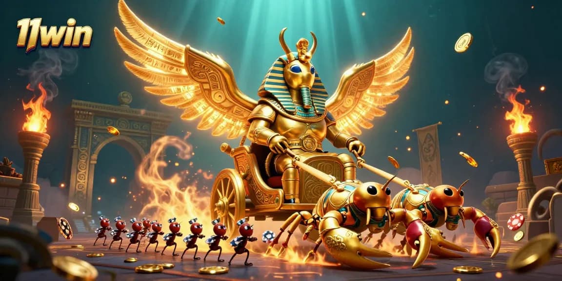 Bettors engage with a lively casino atmosphere at 11win, featuring colorful characters and exciting game elements.