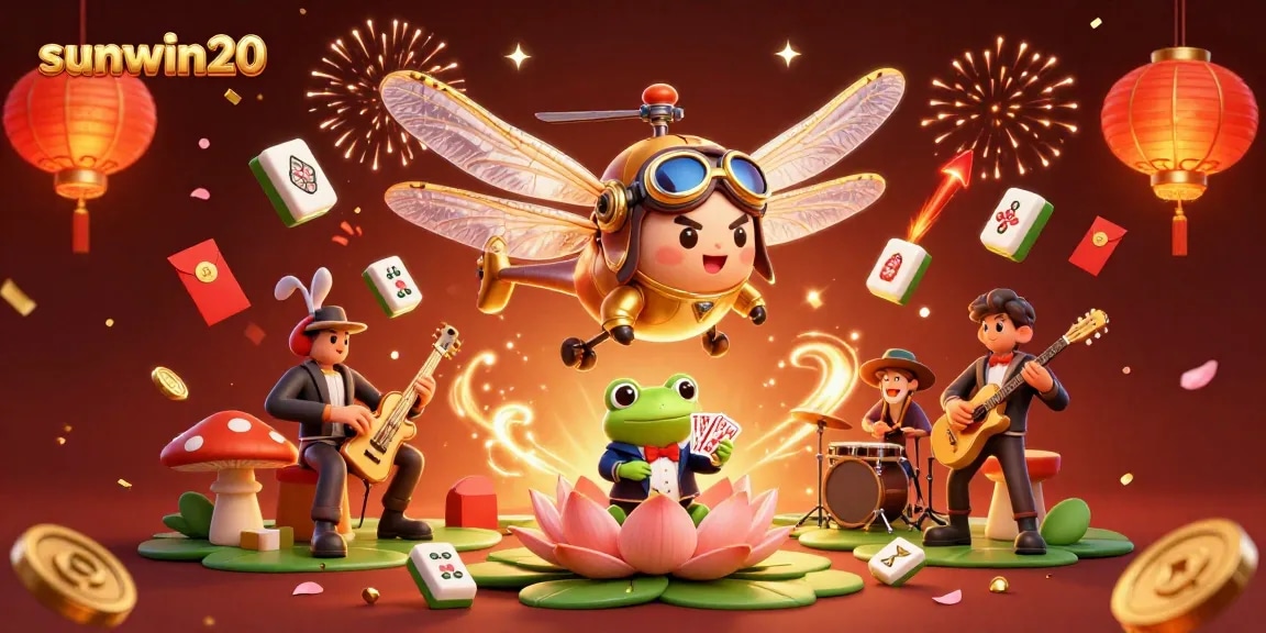 Experience the exciting world of sunwin20 with vibrant casino elements and dynamic characters.