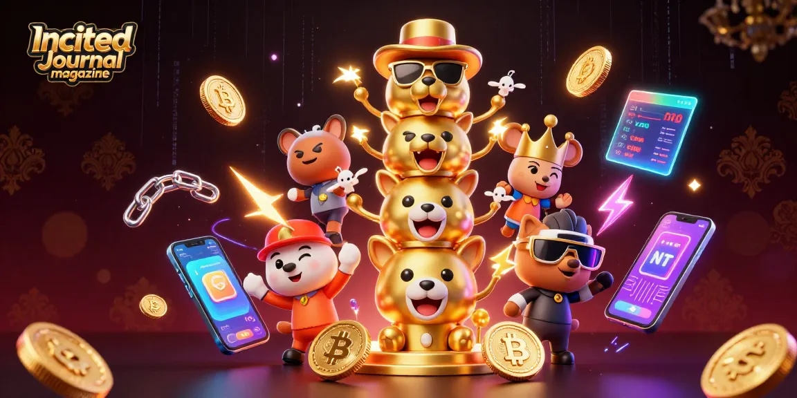Engage with Incited Journal magazine for vibrant 3D casino art featuring crypto elements.
