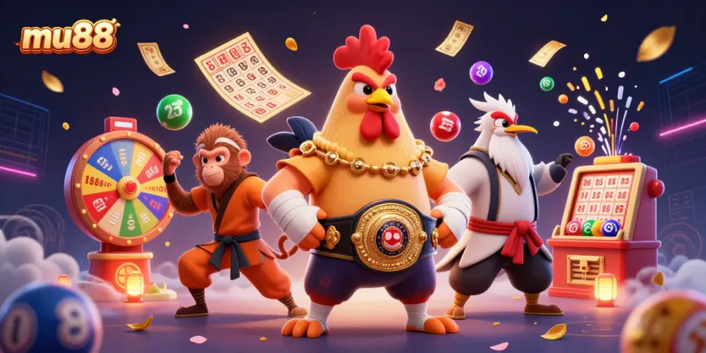 Experience vibrant gameplay with mu88 featuring dynamic scenes of winning with colorful lottery balls.