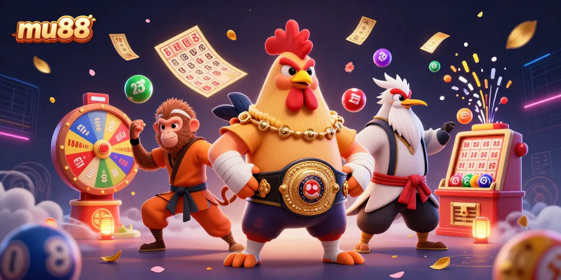 Experience vibrant gameplay with mu88 featuring dynamic scenes of winning with colorful lottery balls.