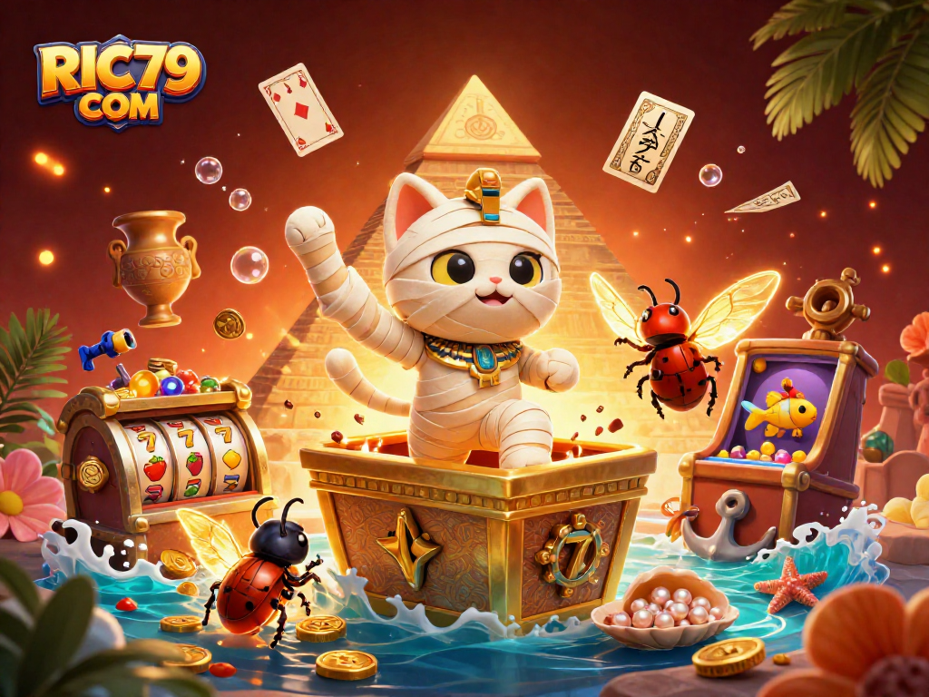Engage with RIC79 COM's vibrant online casino featuring Egyptian-themed jackpot and slots.