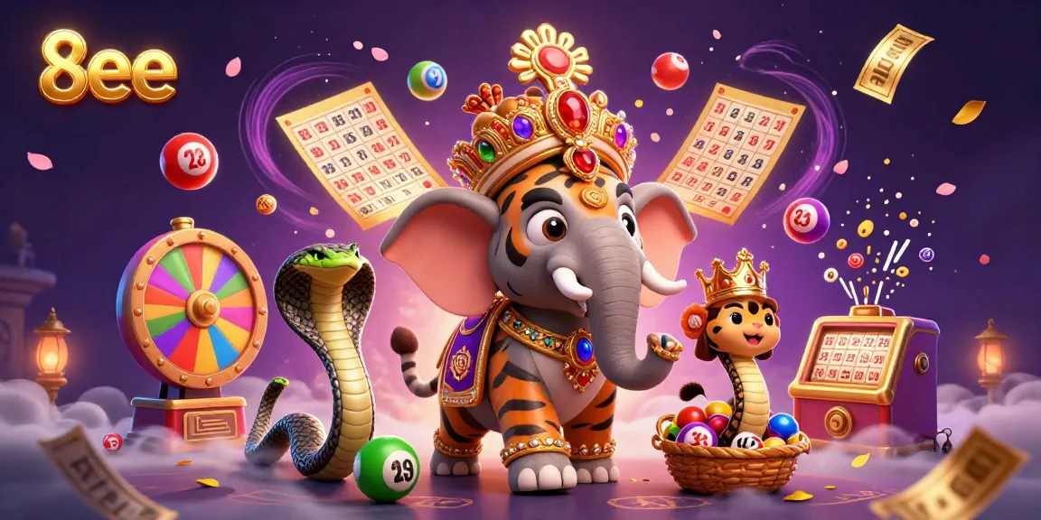Experience thrilling games at 8eee casino with exciting visuals of vibrant lottery elements.