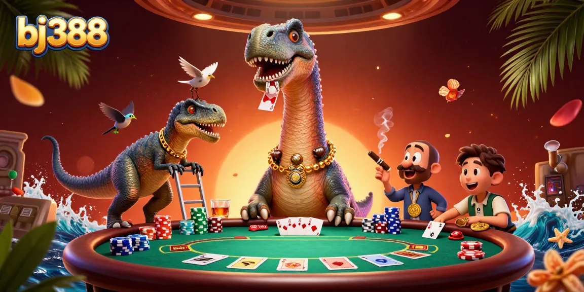Engage in thrilling gameplay at bj388 with animated characters at a vibrant casino