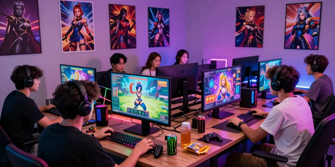 Engaging players exploring trans hentai games in a vibrant gaming space with diverse characters.