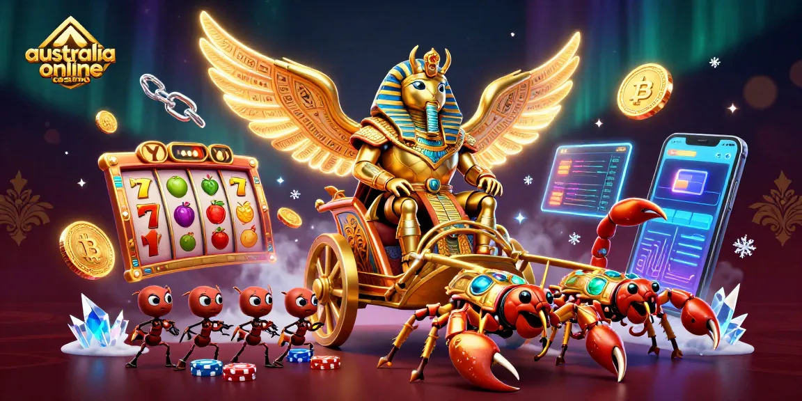 Experience dynamic gameplay at australia online casino with golden scarab and treasure themes.