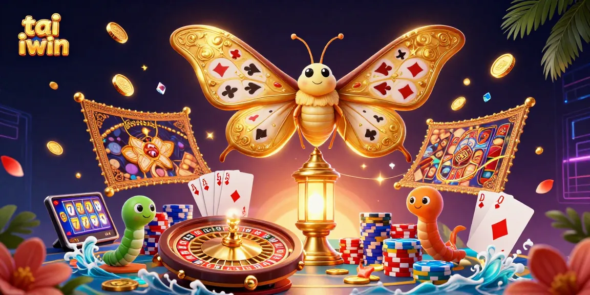 Tai iwin invites players to win big with dazzling games and golden treasures in a vibrant casino scene.
