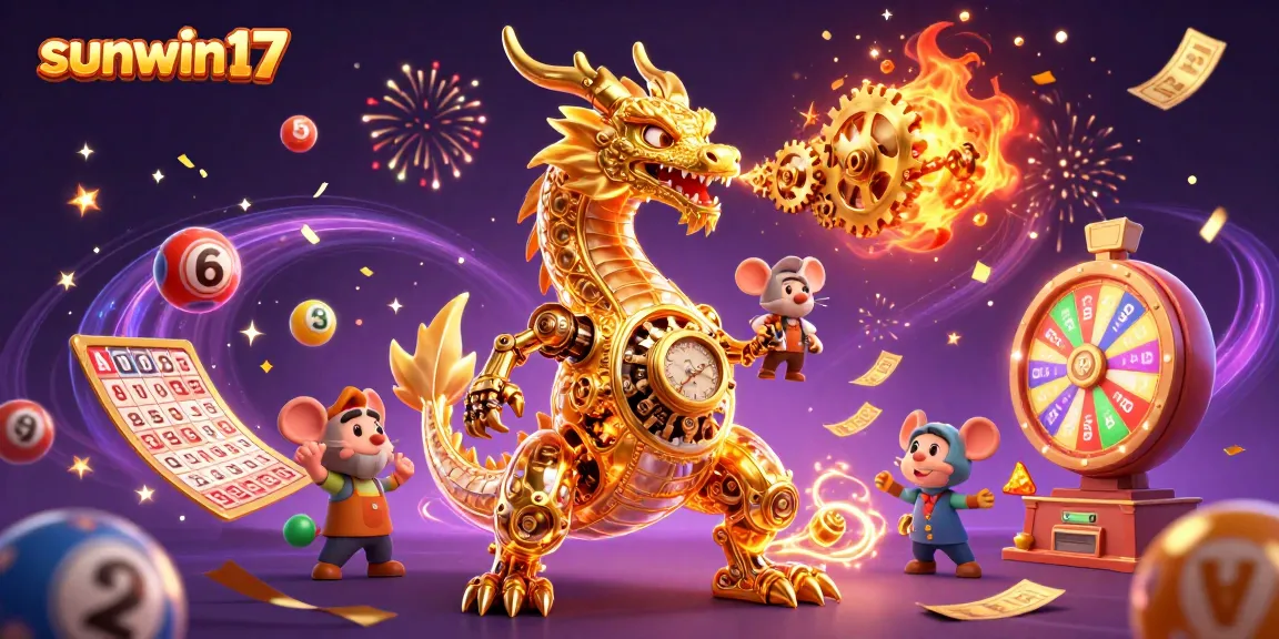 Engage in winning strategies with sunwin17 as colorful lottery elements explode in celebration.