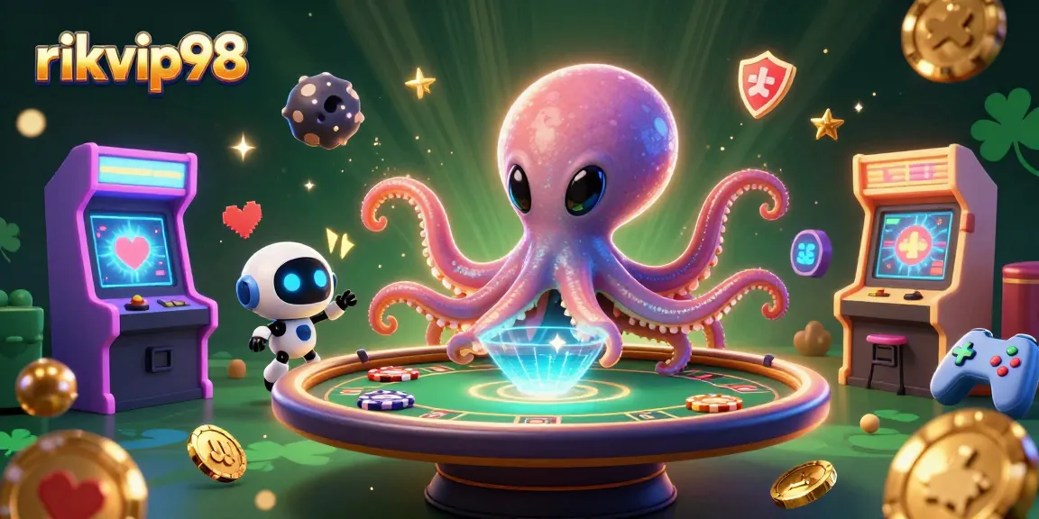 Experience thrilling moments at rikvip98 with this engaging 3D illustration of vibrant casino action.