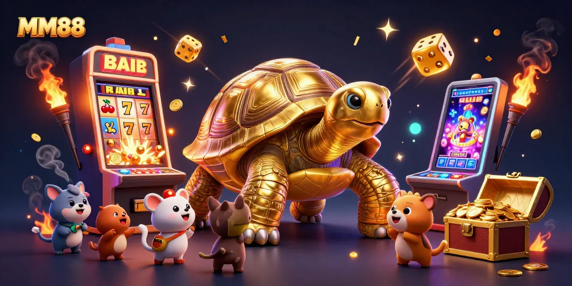 Experience the thrill of MM88 with a vibrant casino scene showcasing exciting games and winning opportunities.