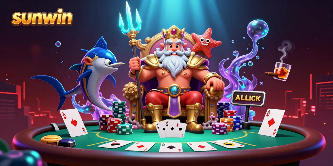 Experience the excitement of sunwin with vibrant gaming elements and a captivating underwater scene.